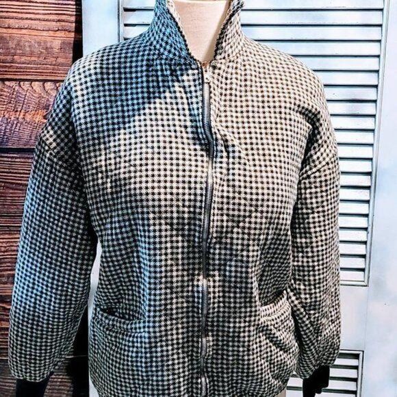 Jones NY Med Houndstooth Quilted Jacket - Picture 5 of 11
